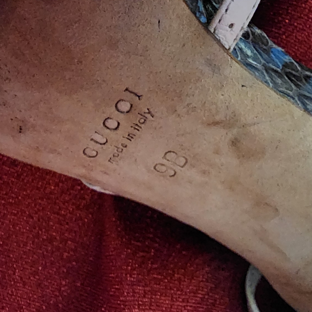 Gucci Heels Snakeskin Python Ankle Strap Stiletto… - image 3